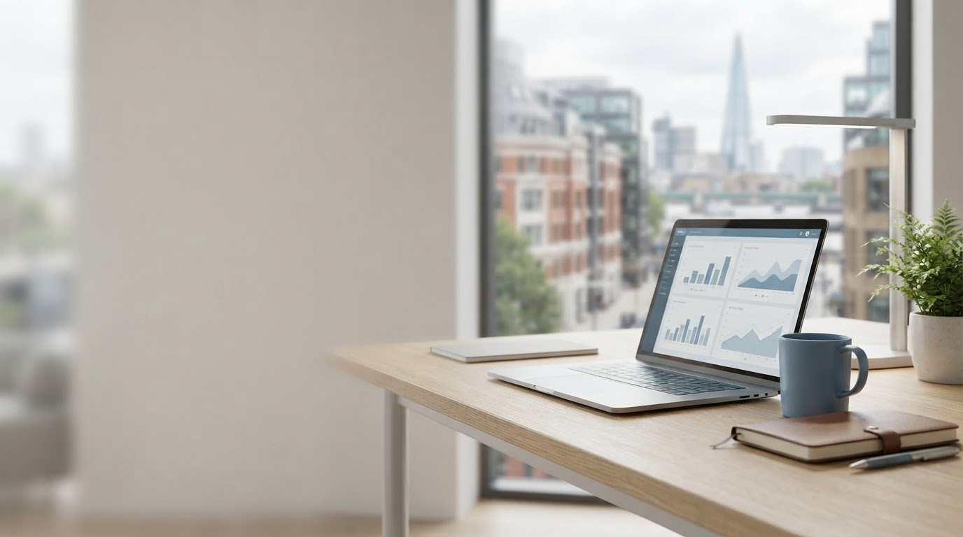Swiftbay Koryn predictive analytics dashboard concept for remote financial decision-making